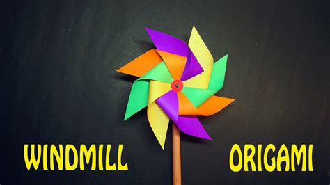 Pin Wheel Spinning Windmill Origami Tutorial ️ ️ ️ Youtube
