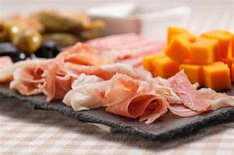 Assorted Cold Cut Platter Stock Photo Image Of Prosciutto