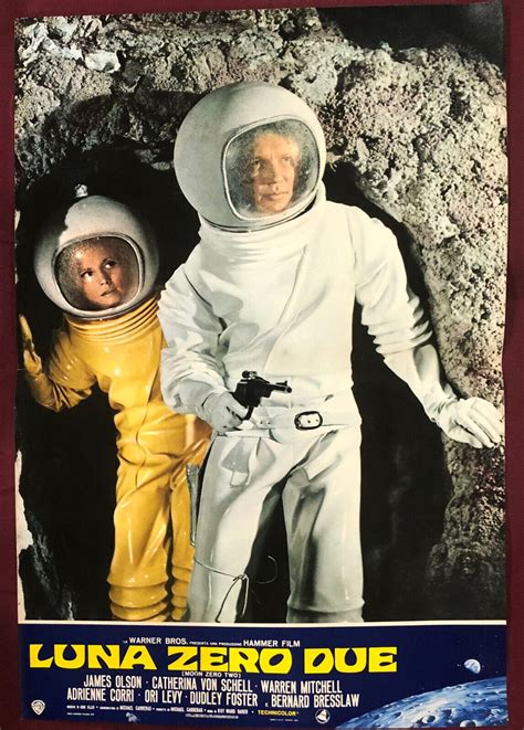 moon zero two movie poster italian 1969 james olson catherine schell couple ebay