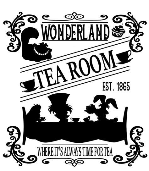 Alice In Wonderland Tea Party Svg Mad Hatter Cheshire Cat Etsy