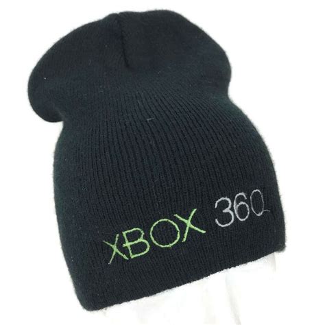 Xbox 360 Microsoft Windows Mens Black Acrylic Knit Beanie