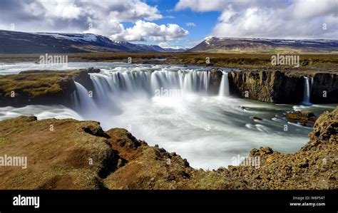Godafoss Waterfalls Iceland Stock Photo Alamy