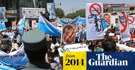 Afghans March Through Kabul Protesting Against Election Fraud Video World News The Guardian