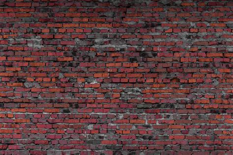 Dark Red Brick Backdrop Old Rustic Brick Wall Printed
