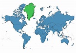 Greenland on World Map SVG Vector - Location on Global Map