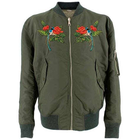 Gucci Green Reversible Blind For Love Embroidered Bomber Jacket M 40 At