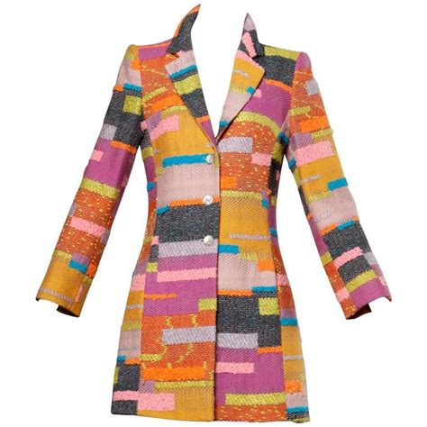 christian lacroix vintage woven color block coat costumes couture christian lacroix vintage