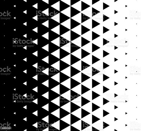 Halftone Triangular Pattern Vector Abstract Monochrome Geometric