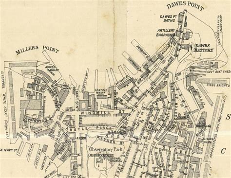 1903 Map Of Millers Point And Dawes Pointsydney 🌹 Sydney Map The