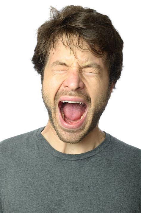Man Screaming Stock Image Image Of Male Scream Isolated 19600053