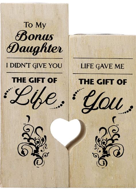 Mom And Daughter Wooden Candle Holder Daughter Life Gave Me The Etsy