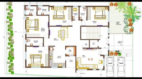 East Facing 4bhk One Floor House Plans House Plans Bungalow Design