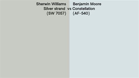 Sherwin Williams Silver Strand Sw 7057 Vs Benjamin Moore Constellation Af 540 Side By Side