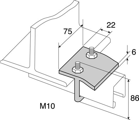 P 2785 Unistrut Unistrut Galvanised Steel Beam Clamp Fits Channel