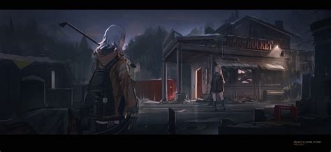 Download 2560x1440 Dark Theme Apocalyptic Anime Girls Wallpapers For