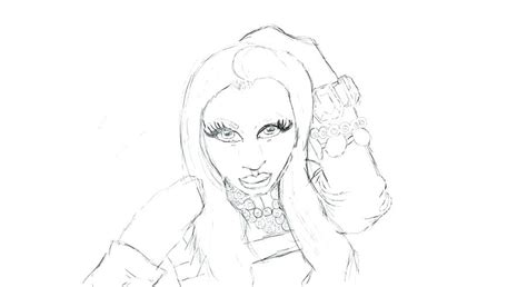 Nicki Minaj Drawings Easy Sketch Coloring Page