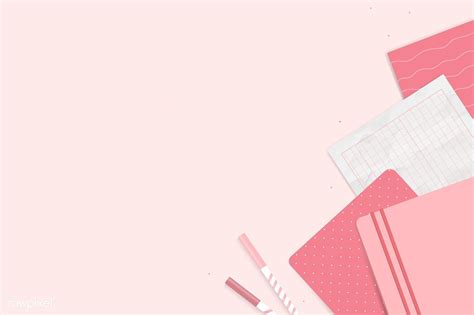Pink Notepad Planner Set Vector Premium Image By