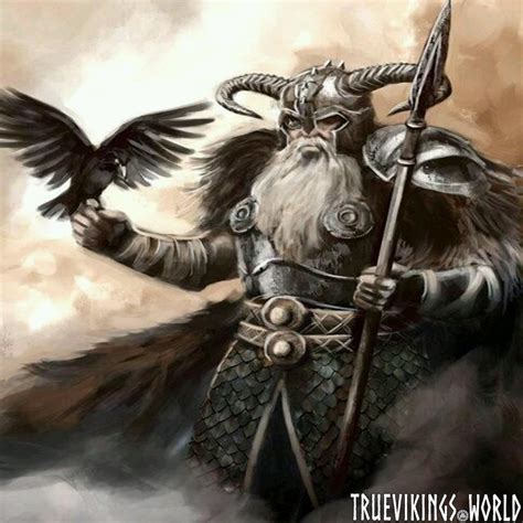 Odin And Huginn Art Viking Rune Viking Viking Warrior Viking Battle