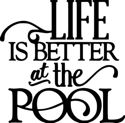 Life Is Better At The Pool Svg Eps Dxf Cnc Plasmas Laser Etsy