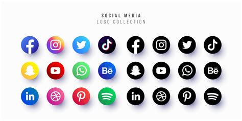 Social Media Icons Set Logo Social Media Icons Social
