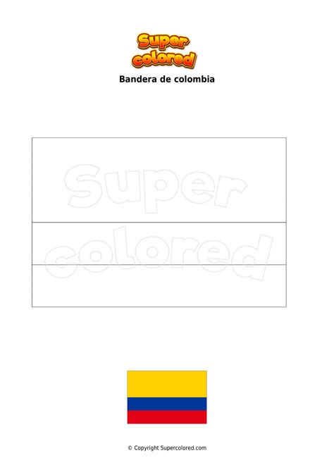 La Bandera De Colombia Para Colorear Imagenes De La Bandera De 22506