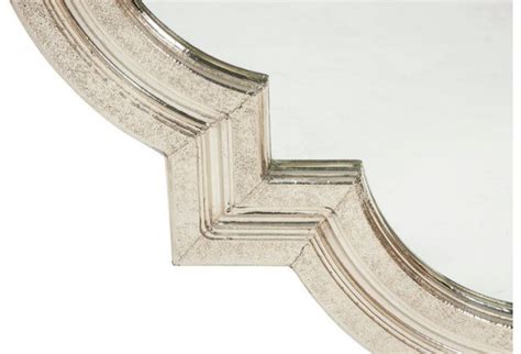 Quatrefoil Mirror Silver Metal Mirror Quatrefoil Silver Mirrors