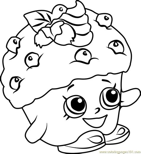 Blueberry Muffin For Coloring Pages