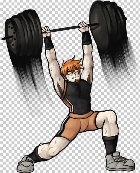 Weight Training Barbell Olympic Weightlifting Manga Png Clipart