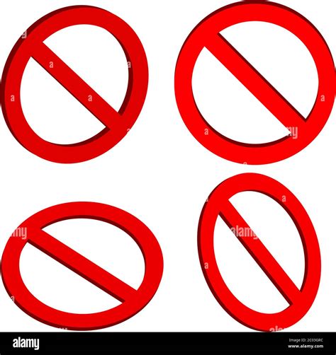 Forbidden Prohibition Rescricted Sign Vector Illustration Stock