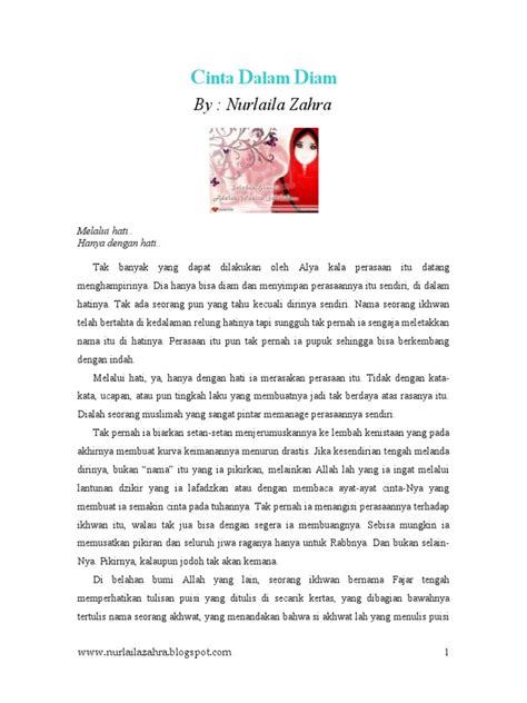 Kumpulan Cerita Lucu: Cerpen Cinta Dalam Diam Seorang Muslimah