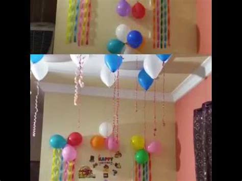 Birthday party decoration in this video i show you how to decorate a birthday party at home on a budget. Birthday decoration ideas at home - YouTube