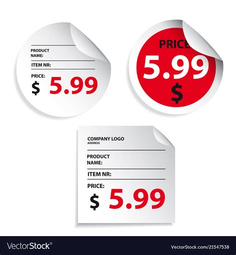 Price Tag Label Sticker Royalty Free Vector Image