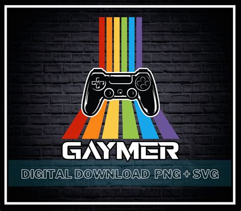 Gaymer Lgbt Gamer Design Svg Png Rainbow Gamer Design Etsy