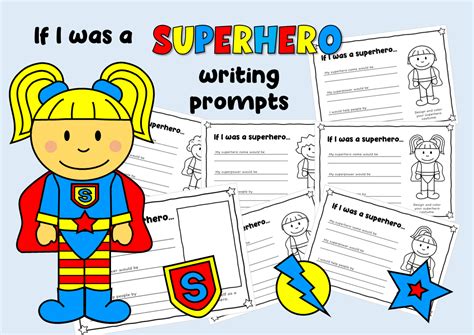 If I Was A Superhero Writing Prompt Worksheets Teaching Resources