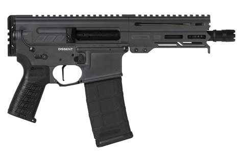 Cmmg Dissent Mk4 300 Blackout Ar Pistol With Sniper Grey Finish And 65