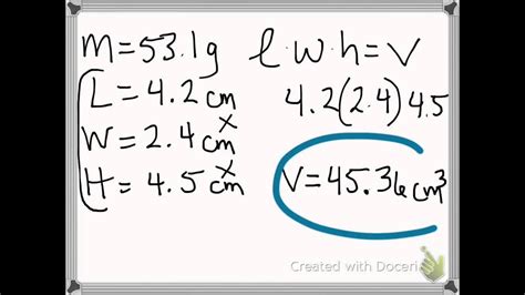 Aug 22, 2019 · to calculate density, you divide the mass by the volume: density of a cube - YouTube