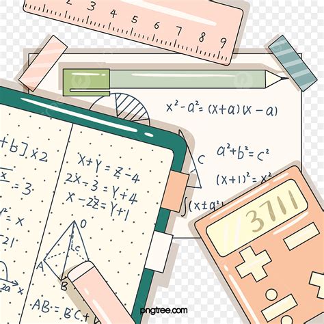 Math Stationery Hd Transparent Cute Style Math Stationery Elements