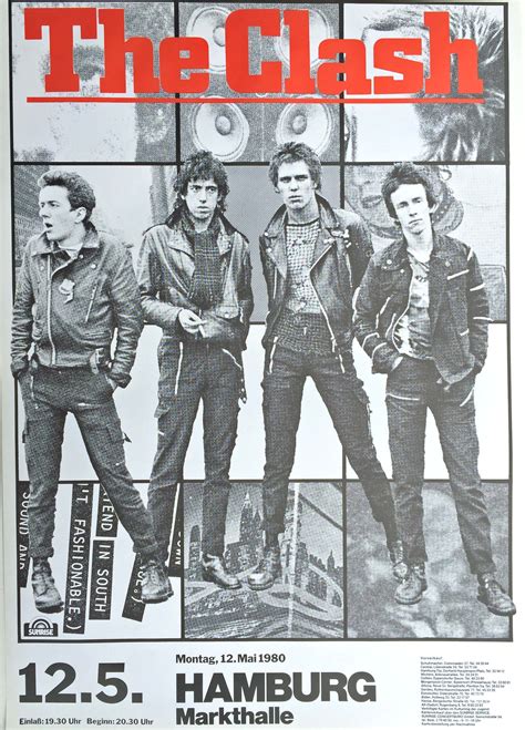 The Clash Concert Poster Music Poster The Clash Concert Posters