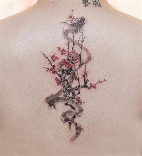 Dragon And Cherry Blossom Tattoo Best Tattoo Ideas