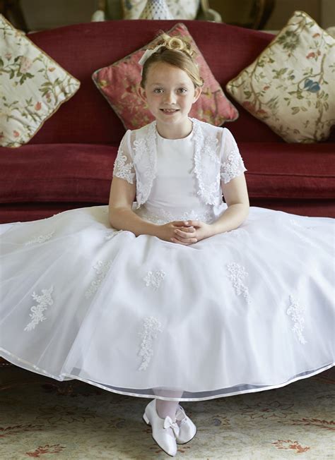 Isabella Style 4465 Satin Tulle And Lace First Communion Dress With