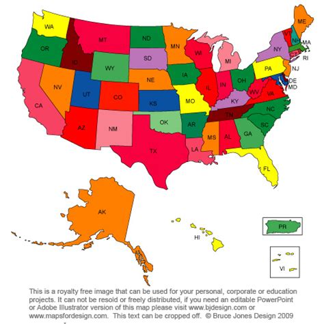 Us State Printable Maps Royalty Free Download For Your Projects