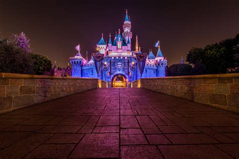 Download Castle Man Made Disneyland Hd Wallpaper