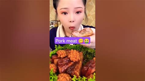 Eating Pork Meat Souge Veggies Tasty And Healthy Meat 😋🤮 Shotrs Youtube