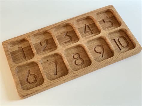 Compartments Montessori Counting Tray Number Section Tray