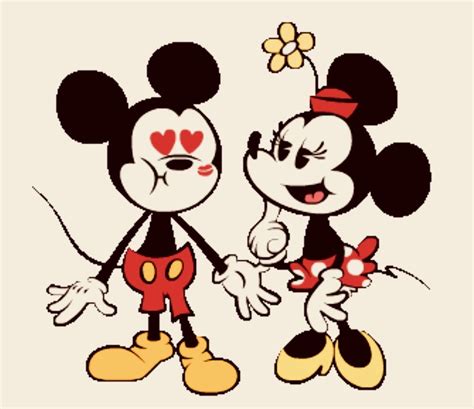 Mickey Minnie Mouse Kissing