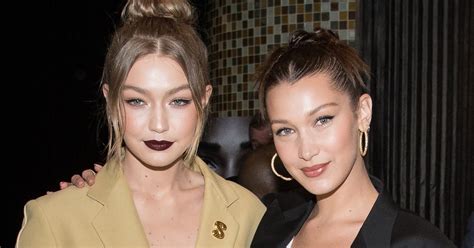 bella and gigi hadid wear matching pantsuits and ‘s pins to premiere of serena williams s being