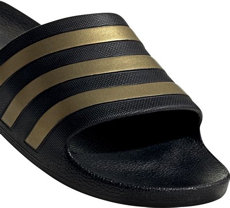Adidas Adilette Aqua Slides Men Core Blackgold Metaliccore Black