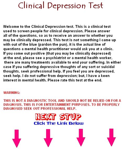 Kill Depression Clinical Depression Test