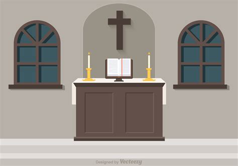 Free Church Altar Vector Illustration 96203 Vector Art At Vecteezy