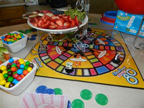 The ladies came inside, got dessert, refreshed their drinks and some grabbed a coffee. "Board game themed party (We recommend Name 5, Flippin ...
